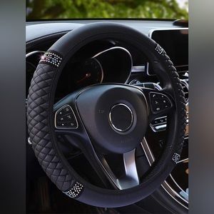 Rhinestone Decor Car Steering Wheel Cover